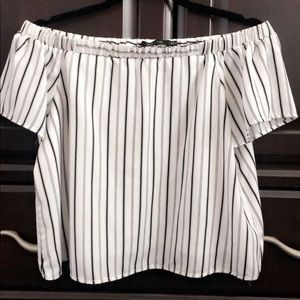 Black & White off the shoulder top